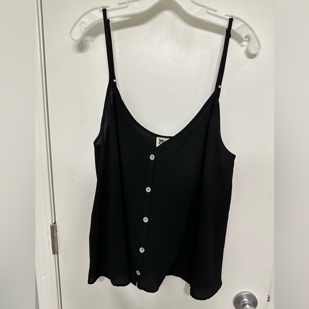 Show Me Your MuMu Black Camisole with Buttons